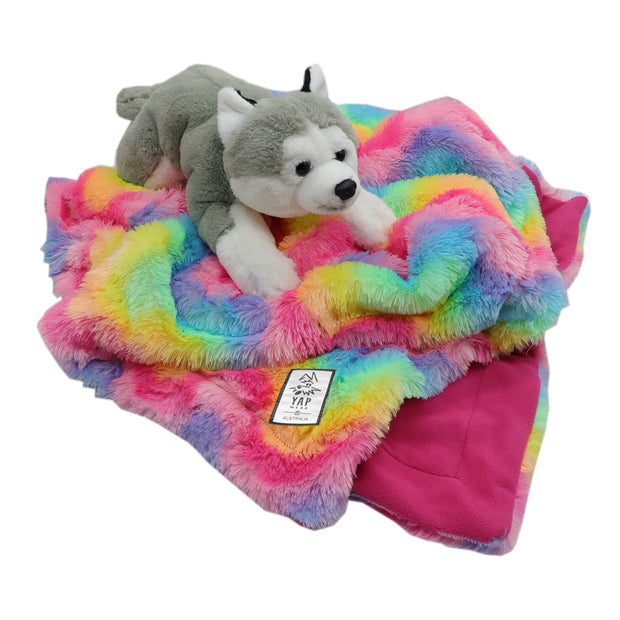 Dog Blanket - Plush Rainbow