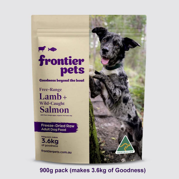 Frontier Pets -  Lamb & Wild Salmon freeze dried raw Dog food