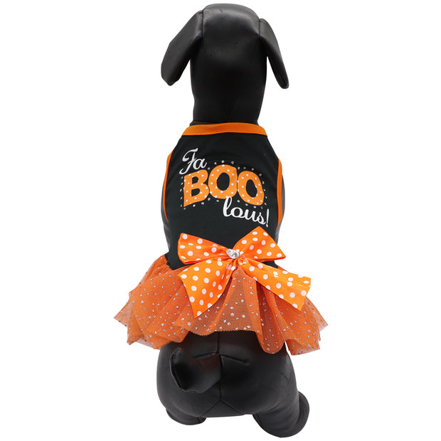 HOWL-O-WEEN 'Fa-BOO-lous' party dress - Yap Wear Store Albert Park | Pet Boutique