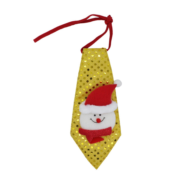Dog’s Christmas Necktie - Snowman