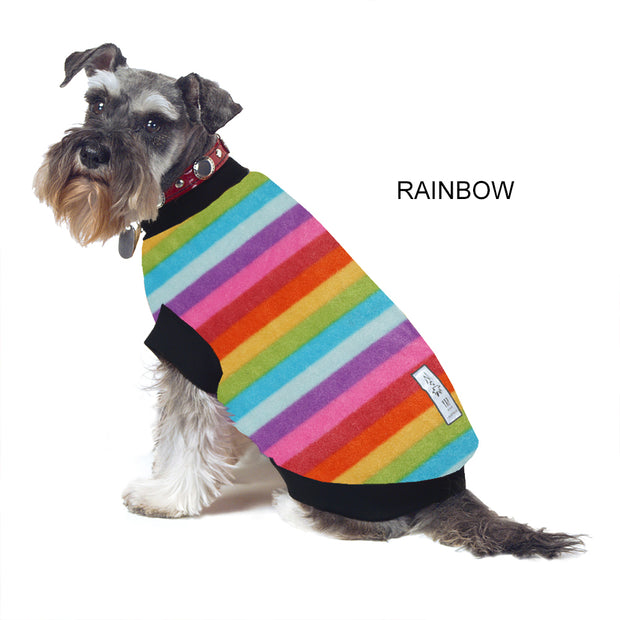 Dog Skivvy -  Rainbow: polar fleece: made in Australia